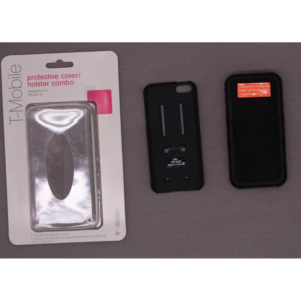 NWT T-Mobile Hard Case Cover For IPhone 5 Black
